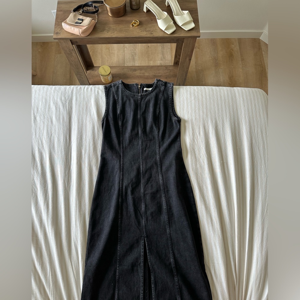 Black Denim Maxi Dress